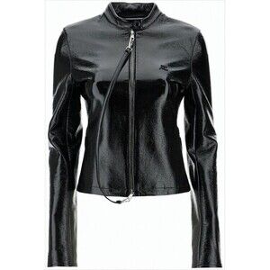 Courrèges Black Leather-Like Jacket - NWT